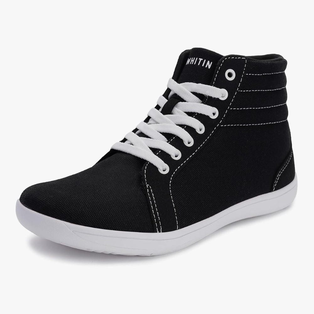 WHITIN Men's Black Canvas Sneakers Size 44
